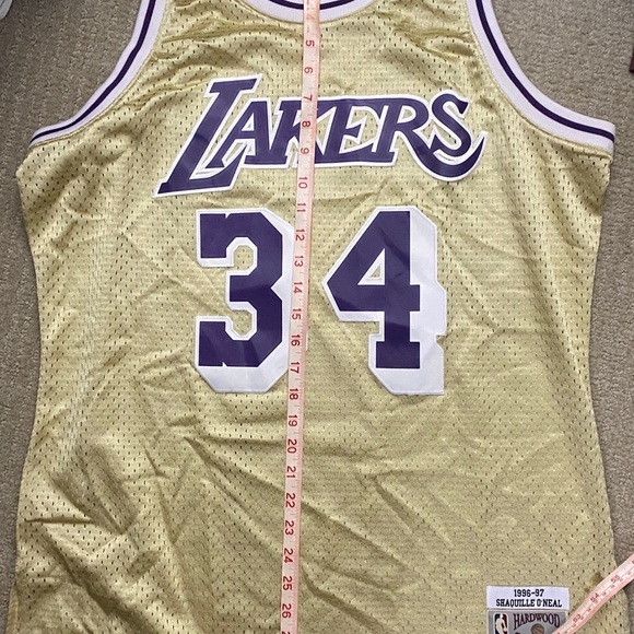Lakers Shaq O'Neal Swingman 24k Gold Jersey Rare - Picture 9 of 9